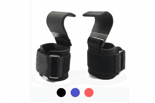 Weight Lifting Hook Grips with Wrist Wraps Hand-Bar Wrist Strap Gym Fitness Hook Weight Strap Pull-Ups Power Lifting Gloves